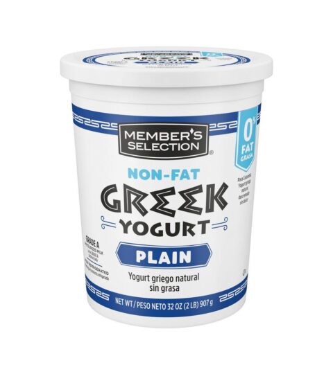 Greek Yogurt**NON FAT PLAIN**Member’s Selection 32 Oz