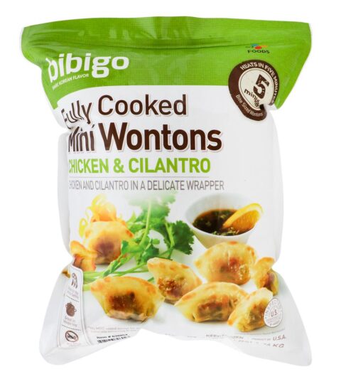 Fully Cooked Mini Wontons ..Chicken&Cilantro..Bibigo 48oz
