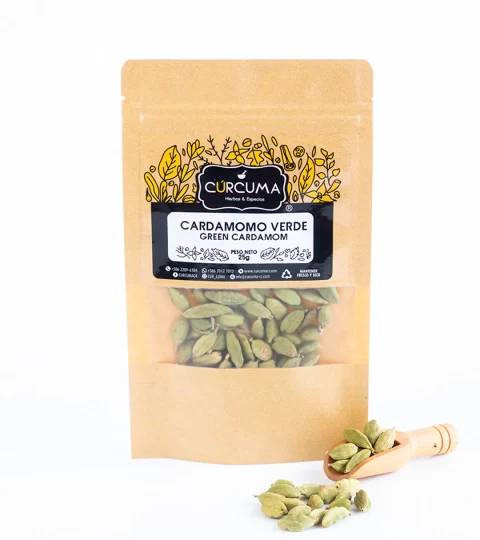 Green Cardamom Pods..Curcuma 25g