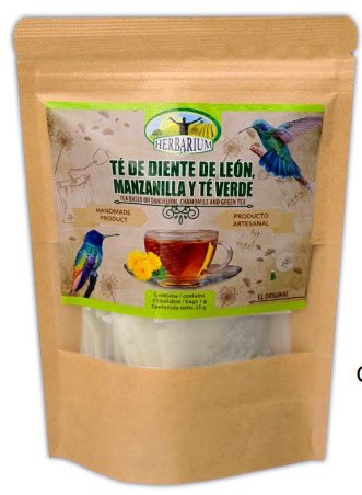 Artisanal Tea Based On ..DANDELION CHAMOMILE & GREEN TEA..Herbarium 25g