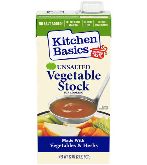 Unsalted Vegetable Stock (GF)..Kitchen Basics-McCormick 946ml