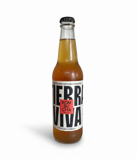 Red Tea & Cinnamon Kombucha Drink..Tierra Viva 355ml