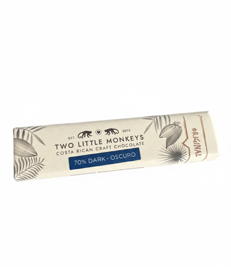 Original 70% Dark Chocolate Bar..Two Little Monkeys 30g