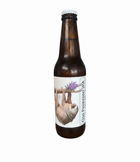 Oso Perezoso IPA  Artesanal Beer..Brewed On Wood Fire..Suizytico 350ml