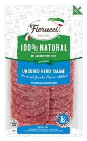 Uncured Hard Salami ..NATURAL SMOKE FLAVOR ADDED..Fiorucci 4oz