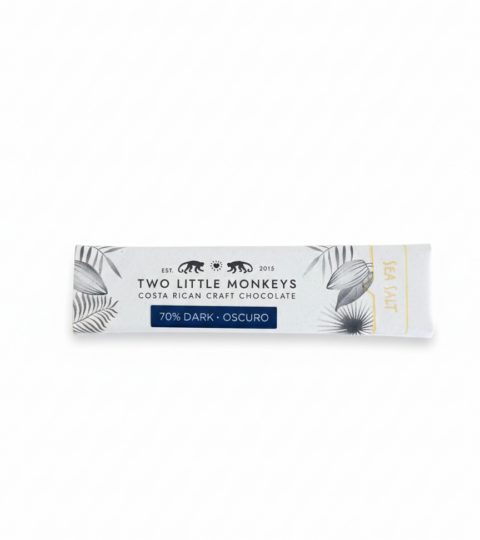 Sea Salt 70% Dark Chocolate Bar..Two Little Monkeys 30g