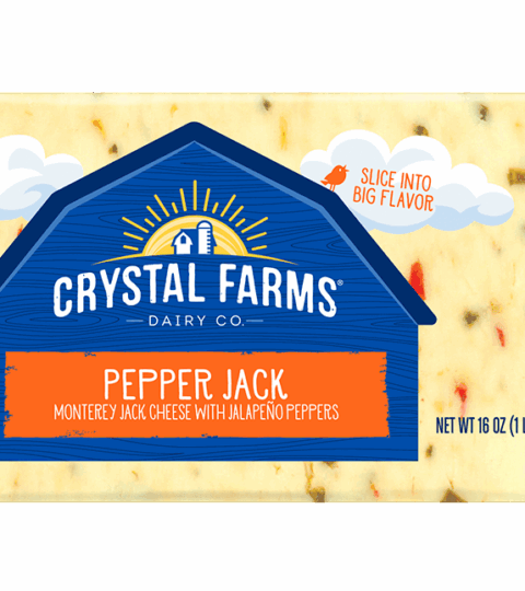Monterey Jack Cheese With Jalapeno Peppers*Pepper Jack-Crystal Farms 198