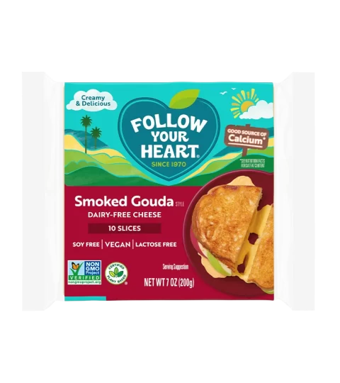 Smoked Gouda Dairy-Free Cheese*SLICES*Follow Your Heart 200g