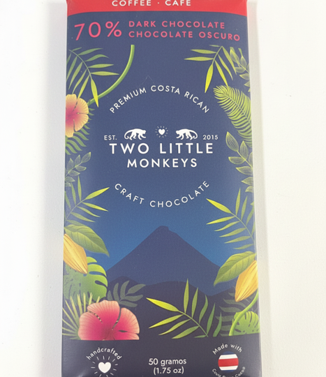 Coffee 70% Dark Chocolate*Two Little Monkeys 50g