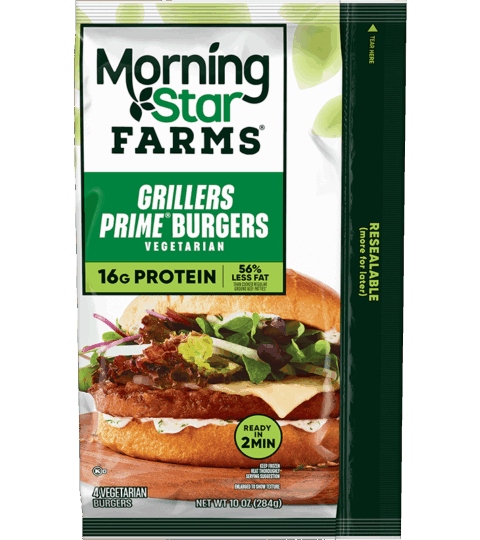 Veggie Grillers Prime*VEGGIE BURGERS*MorningStar Farms 284g