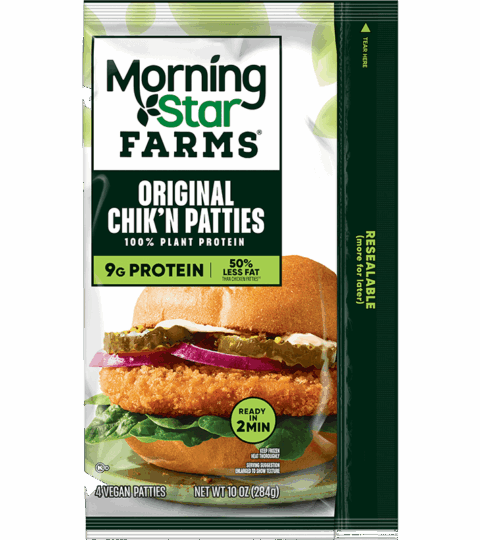 Veggie Original Chik Patties*Morning Star Farms 284g