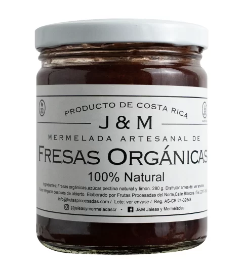 Organic Strawberry Marmalade*ARTESANAL&NATURAL*J&M 280g