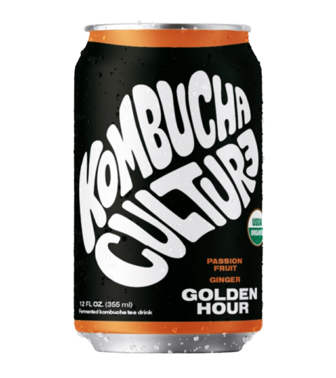 Passion Fruit&Ginger Kombucha*CLASSIC GOLDEN HOUR*Kombucha Cultura 355ml