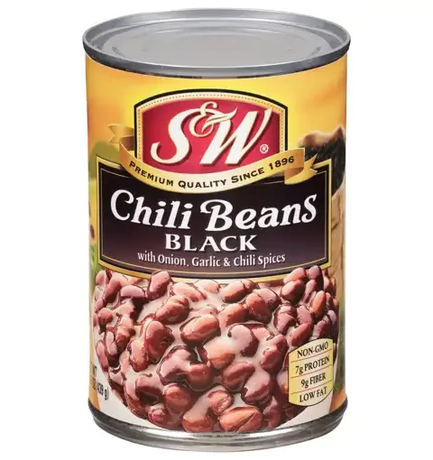 Chili Black Beans With Onion, Garlic & Chili Spices-S&W 439g