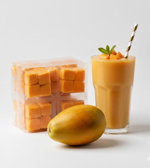 Frozen Natural Papaya*10 Individual Bags La Montana 150g