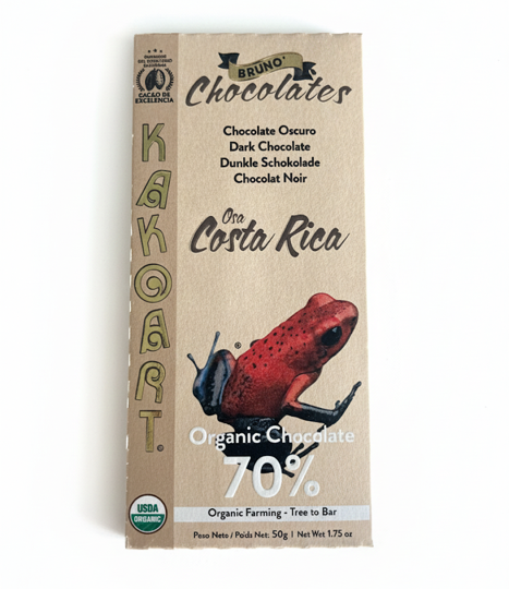 Organic Dark Chocolate 70%*KAKO ART*BRUNO’S Chocolates 50g