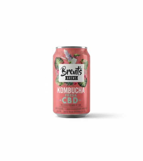 Strawberry Kombucha + CBD 25MG*Brent’s Brews 350ml