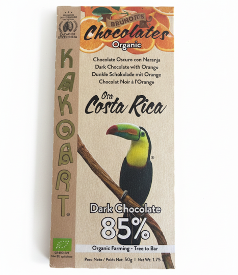 Organic Farming Dark Chocolate With Orange 85%*Bruno’s Chocolate 50g