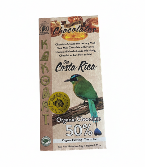 Organic Farming Dark Milk Chocolate With Honey 50%*Bruno’s Chocolate 50g
