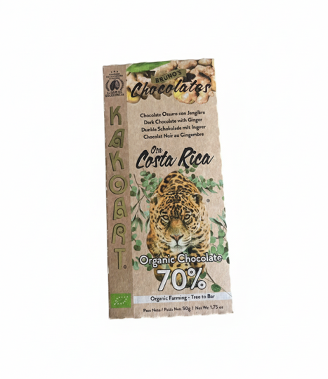 Organic Farming Dark Chocolate With Ginger 70%*Bruno’s Chocolate 50g
