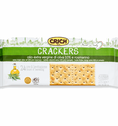 Extra Virgin Olive Oil & Rosemary Crackers*CRICH 250g