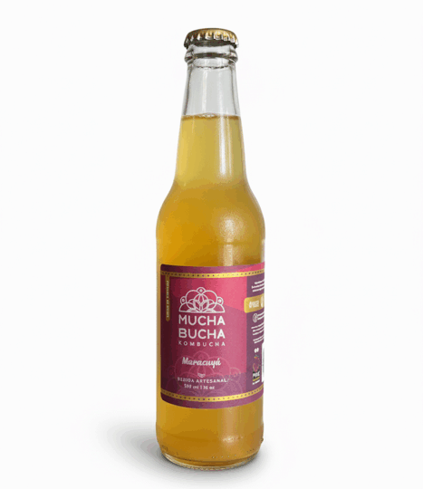 Crafted Sparkling Kombucha*PASSION FRUIT*Mucha Bucha Kombucha 345ml