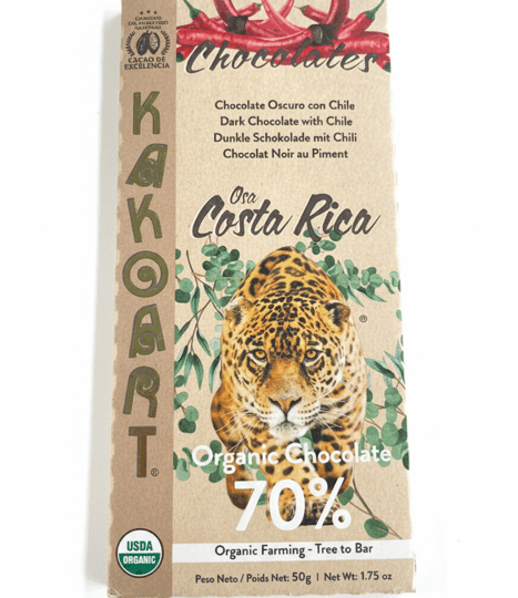 Organic Dark Chocolate With Chili 70%*KAKO ART*BRUNO’S Chocolates 50g