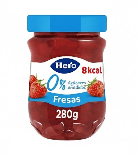 Strawberry Marmalade 0% Sugar Added-HERO 280g