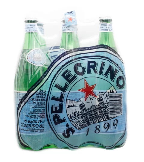 Sparkling Natural Mineral Water..San Pellegrino Italia (6 Pack)