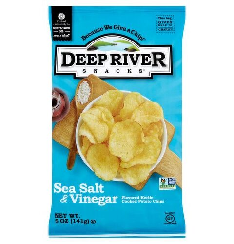 Sea Salt & Vinegar Potato Chips*Deep River Snacks 141g