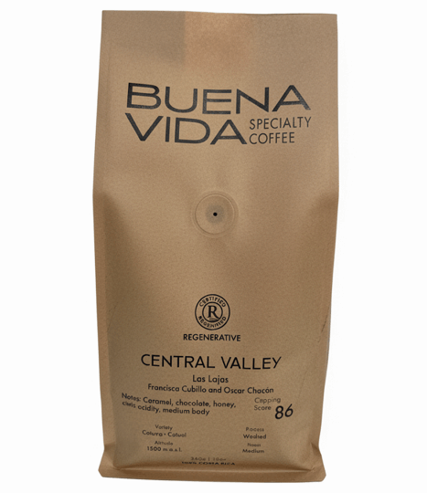 Specialty Coffee*LAS LAJAS HONEY*CENTRAL VALLEY*WHOLE BEAN*Buena Vida REGENERATIVE 12oz
