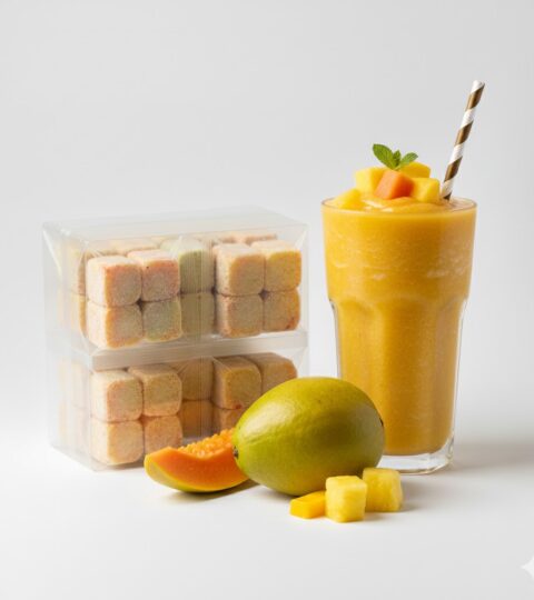 Frozen Natural Mix*PINEAPPLE*PAPAYA*MANGO*10 Individual Bags La Montana 150g