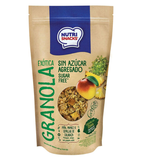 Pineapple, Pumpkin Seeds & Mango Flavor ..EXOTIC*NO SUGAR ADDED ..Nutri Snacks 300g