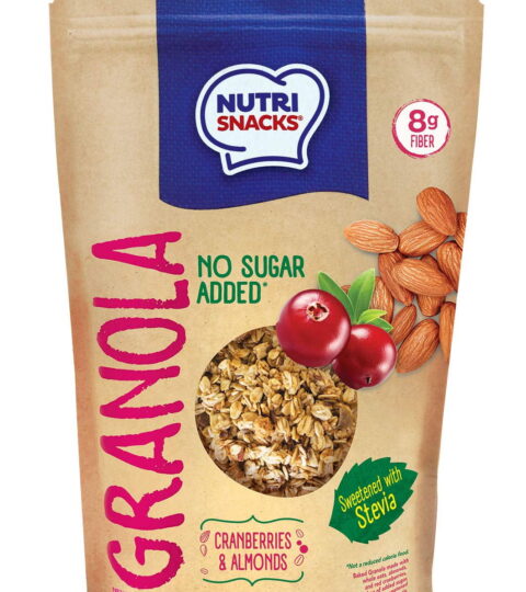 Cranberries & Almonds Granola..SWEETENED WITH STEVIA ..Nutri Snacks 300g
