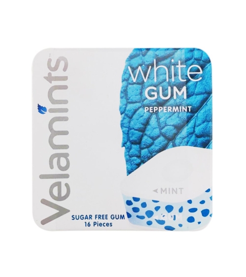 White Gum*PEPPERMINT*SUGAR FREE*Velamints 16 Pieces