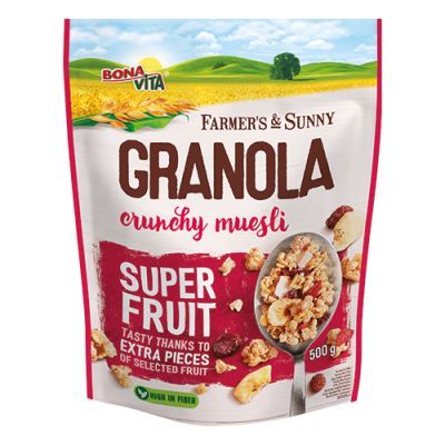 Super Fruit Granola..CRUNCHY MUESLI..Bona Vita 500g