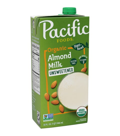 Organic Almond Unsweetned Non-dairy Beverage*NON GMO..Pacific Foods 32oz