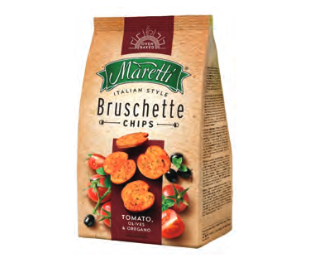 Bruschette Italian Style ..TOMATO, OLIVES & OREGANO..Maretti 140g