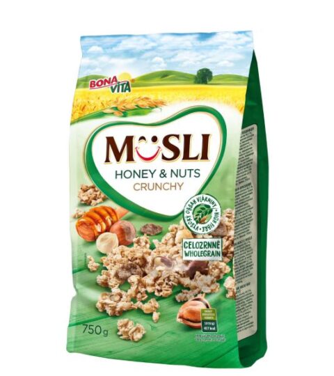 Muesli Honey&Nuts Crunchy..WHOLEGRAIN*MUESLI..Bona Vita 750g