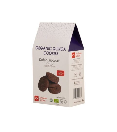 Organic Quinoa Cookies**DOUBLE-CHOCOLATE**GF*VEGAN*ANDEAN VALLEY 198g