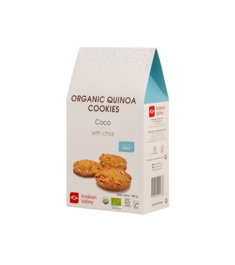 Organic Quinoa Cookies**COCONUT**GF*VEGAN*ANDEAN VALLEY 198g