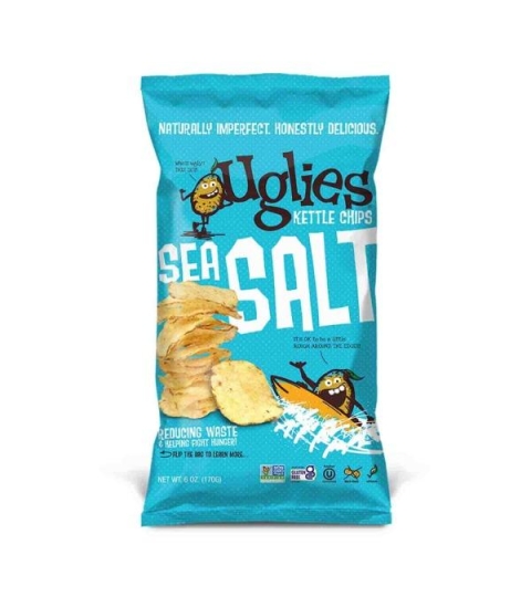 Kettle Potato Chips*SEA SALT*Uglies 57g