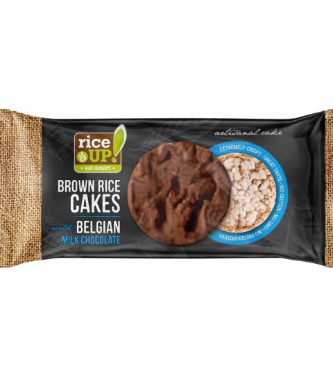 Brown Rice Cakes ..BELGIAN MILK CHOCOLATE ..Rice UP 90g