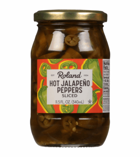 Sliced Hot JALAPENO Peppers*Roland 340ml