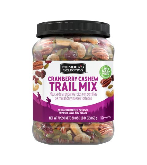 Cranberry Cashew ..TRAIL MIX..Member’s Selection 850g