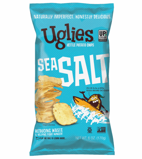 Sea Salt Potatoes Chips ..UGLIES Kettle Chips 170g