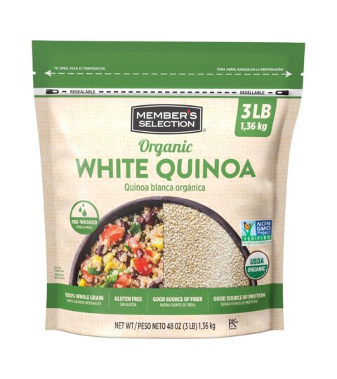 Organic White Quinoa ..PRE-WASHED..Member’s Selection 48oz