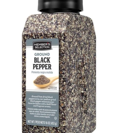 Ground Black Pepper..Member’s Selection 16oz