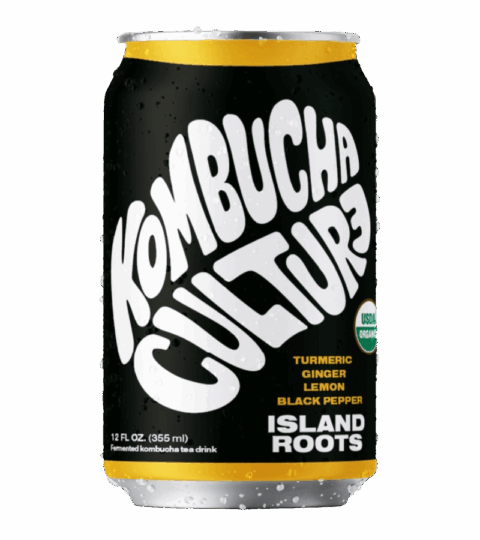 Turmeric Ginger Lime Black Pepper..ISLAND ROOTS CLASSIC..Kombucha Culture 355ml
