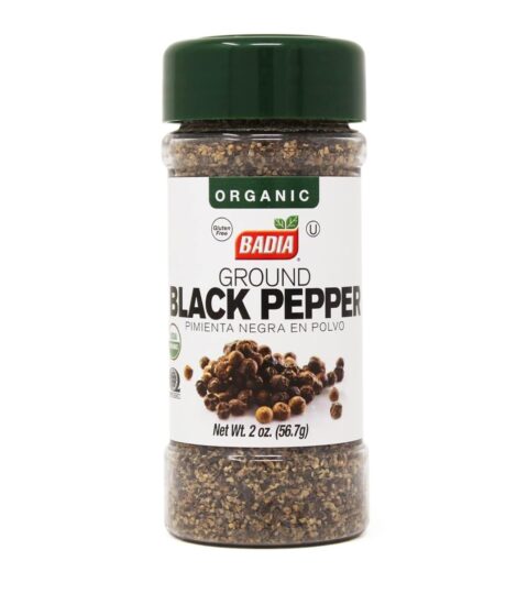 Organic Ground Black Pepper..BADIA 2oz..